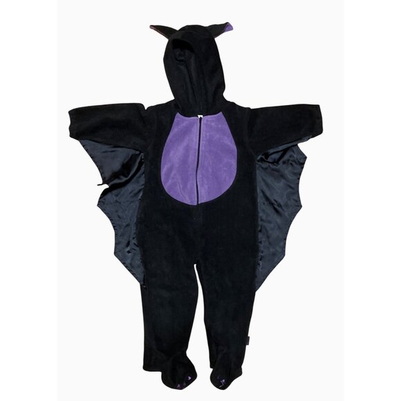 Baby Grand Black Purple Bat Costume Infant Halloween Jumpsuit 18 months - Picture 1 of 9
